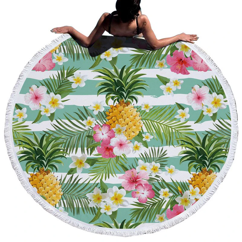 Tropical Circular Beach Towel