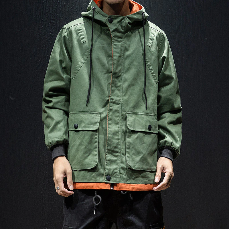 Contrast Outerwear Mens Jacket