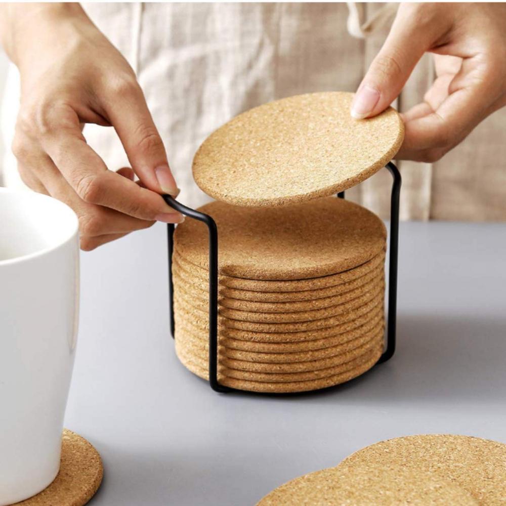 Natural Cork Coaster Set