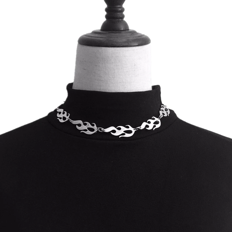 Silver Flame Choker