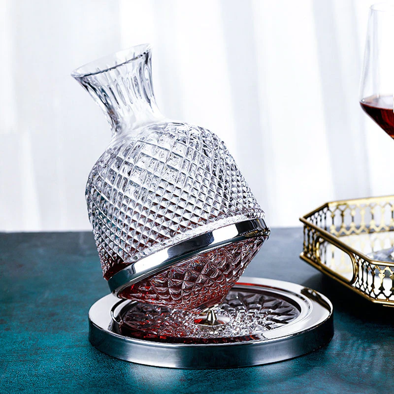 Spinning Glass Decanter