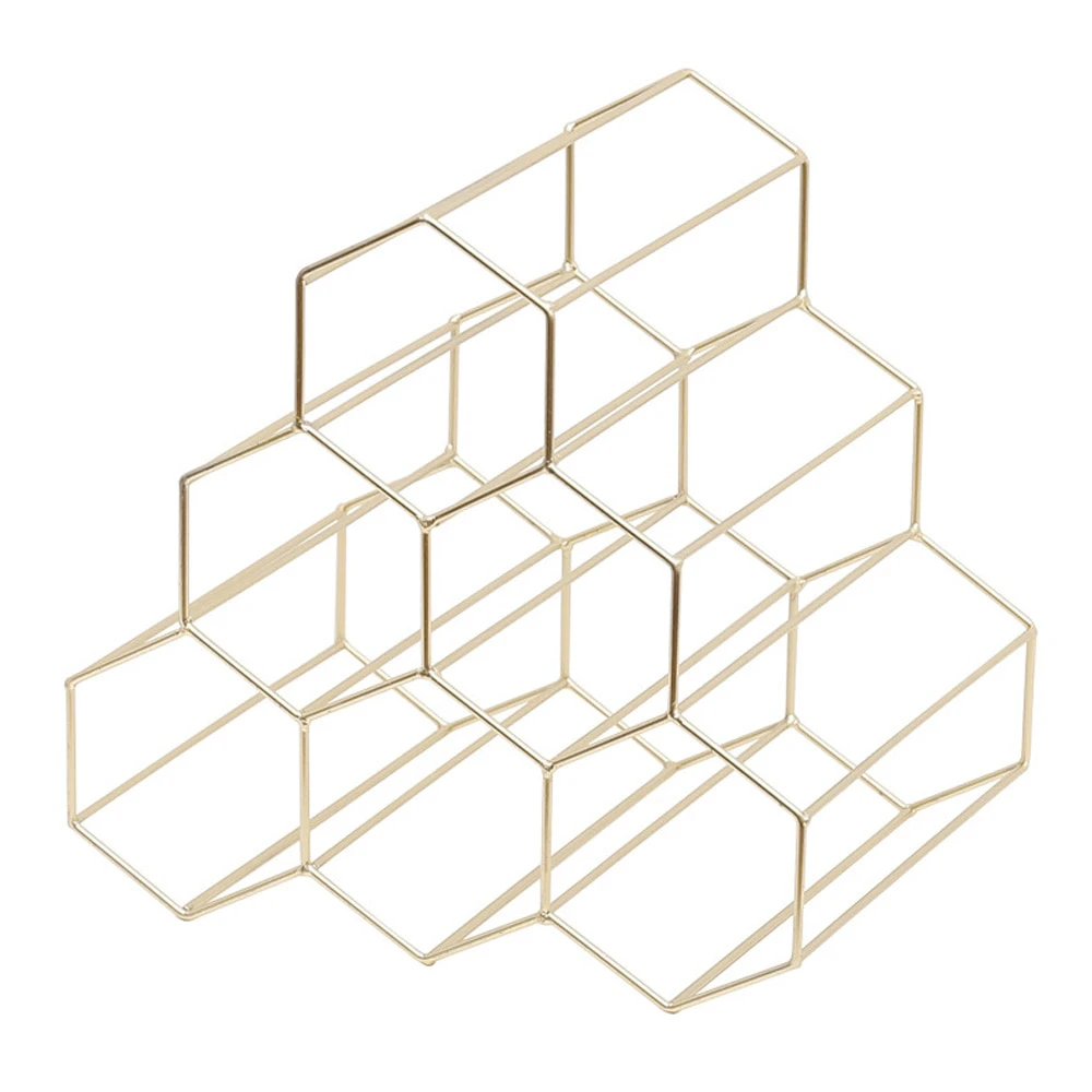 Gold Iron Nordic Wine Rack