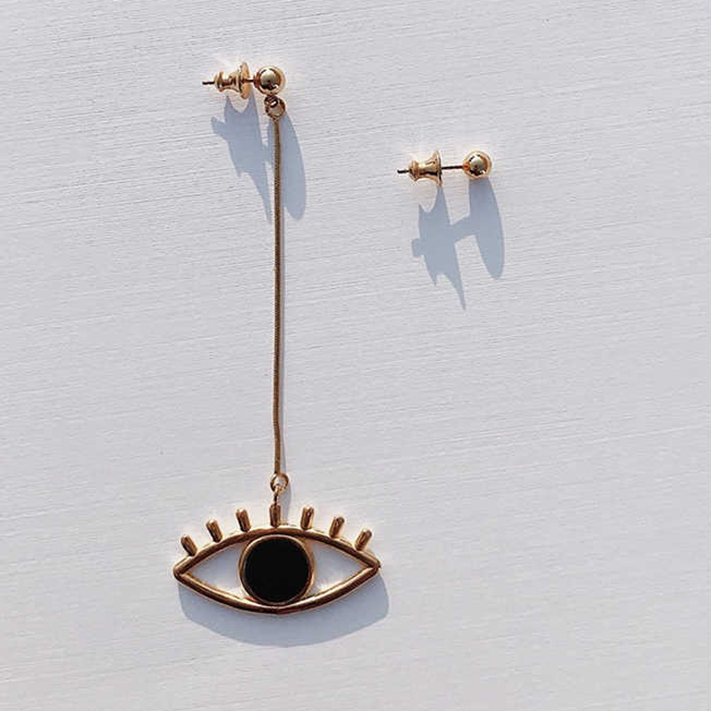 Assymetric Eye Statement  Earrings
