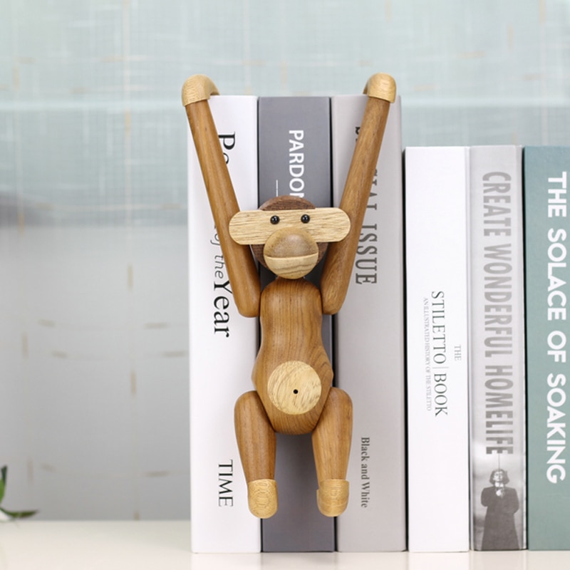 Wooden Monkey Figurine