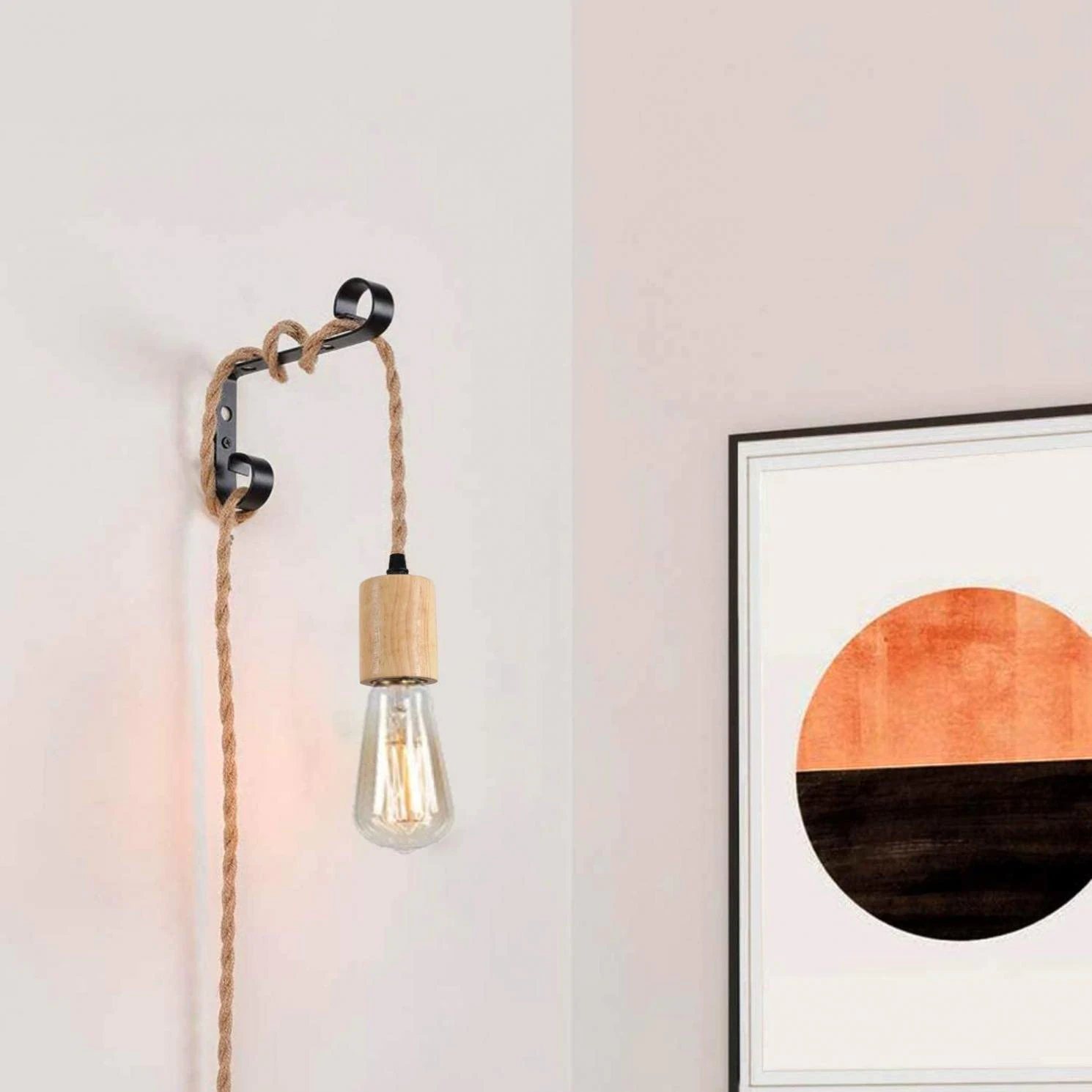 Braided Cord Pendant Light