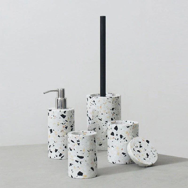 Piebald Stone Bathroom Accessories