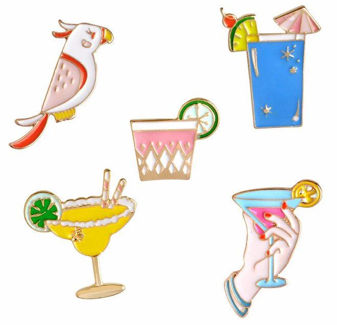 Cocktail Brooch Pins