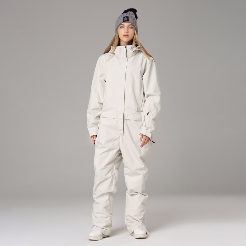 White Ski Suit