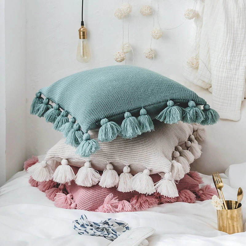 Soft Tassel Cushion Cover