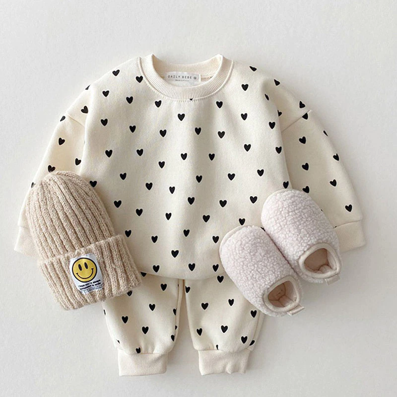 Kids Heart Tracksuit Set