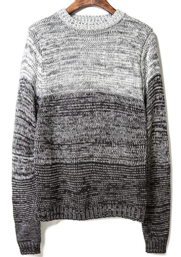 Mens Gradient Woolen Pullover