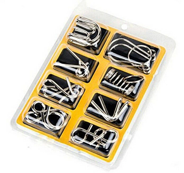 Metal Brain Teaser Game Set
