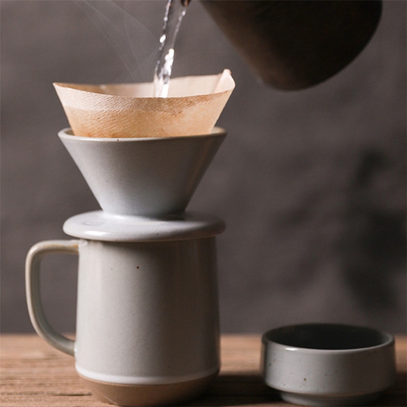 Ceramic Coffee Drip Filter & Mug Set