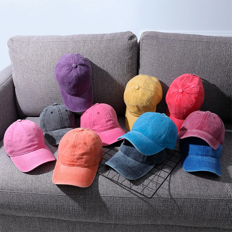 Washed Size Panel Dad Cap