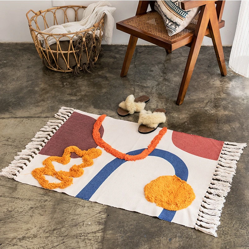 Abstract Tassel Rug