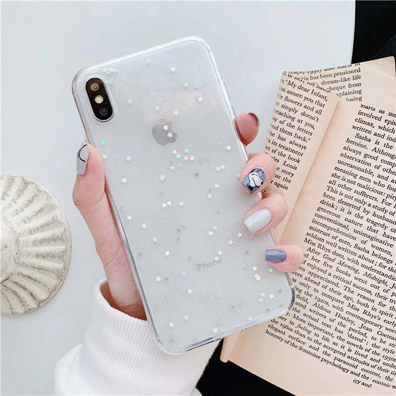 Transparent Glitter iPhone Cover
