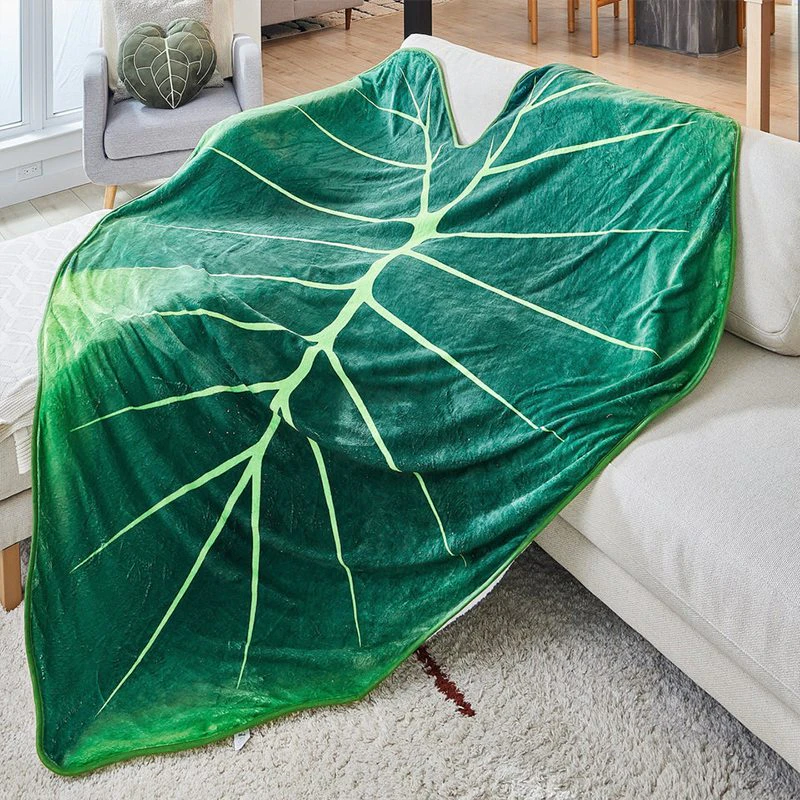 Giant Leaf Throw Blanket