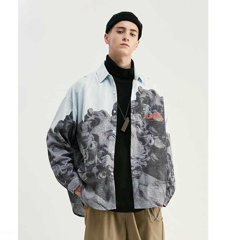 Vintage Graphic Print Overshirt