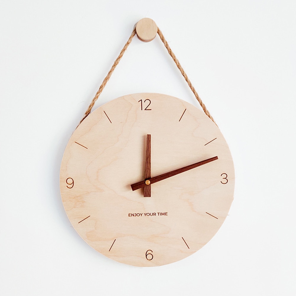 Hanging Wooden Wall Clock