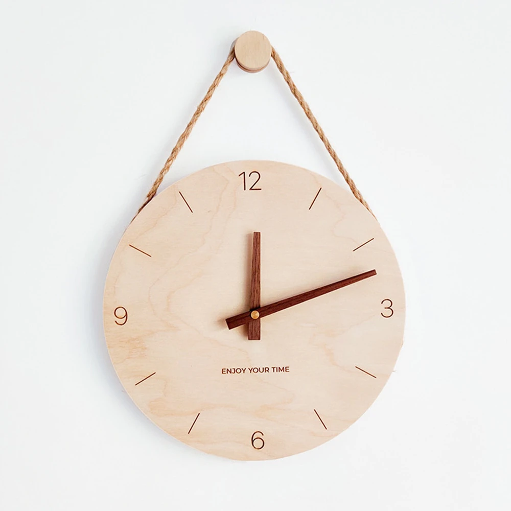 Hanging Wooden Wall Clock