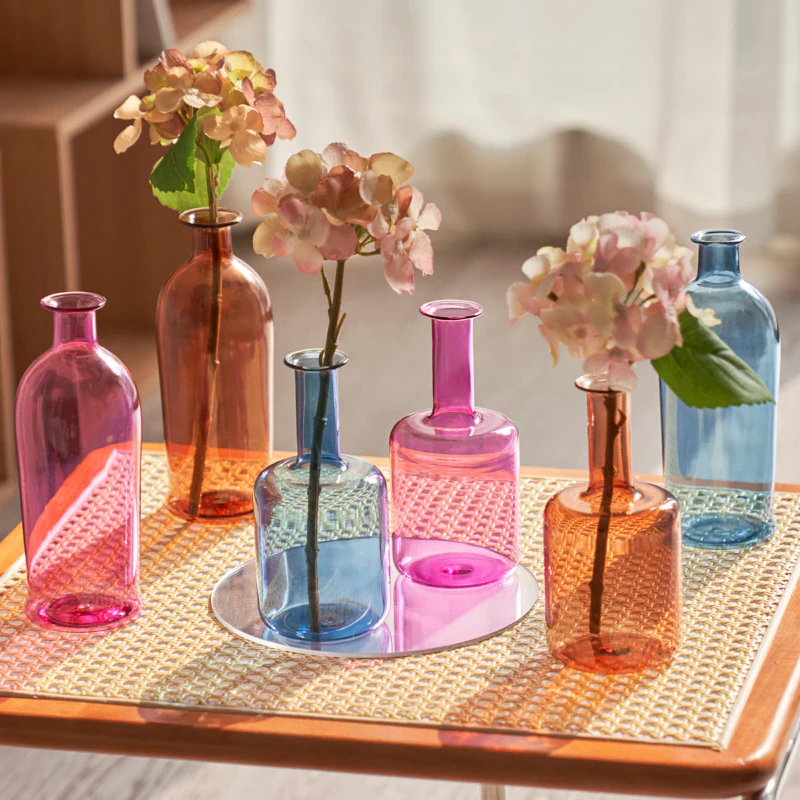 Colorful Glass Bottle Vase