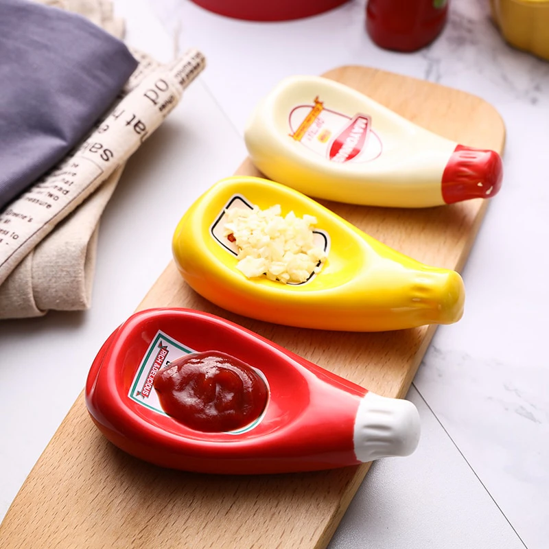 Sauce Bottle Ceramic Dish