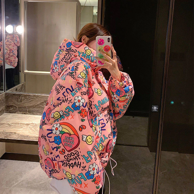 Graffiti Down Jacket