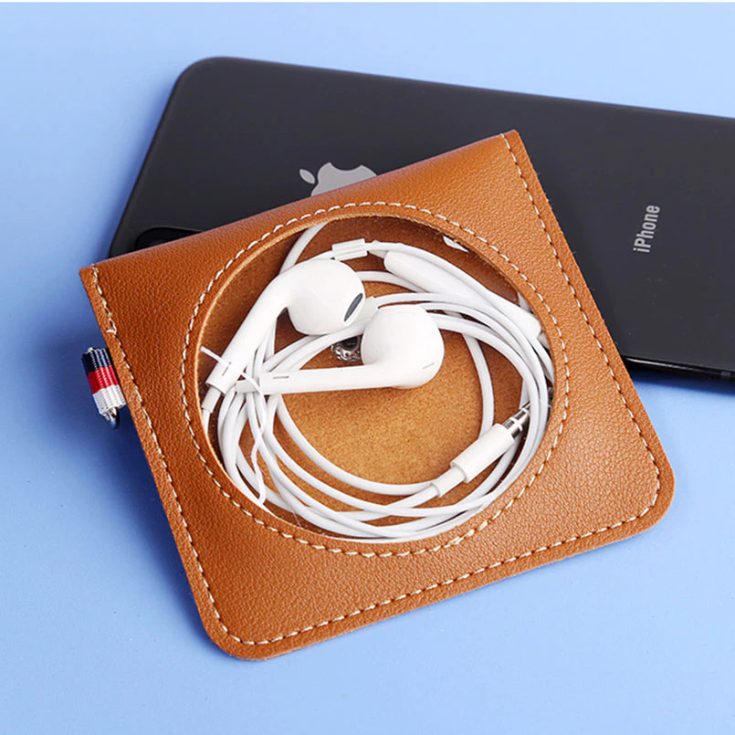 PU Leather Earphone Case