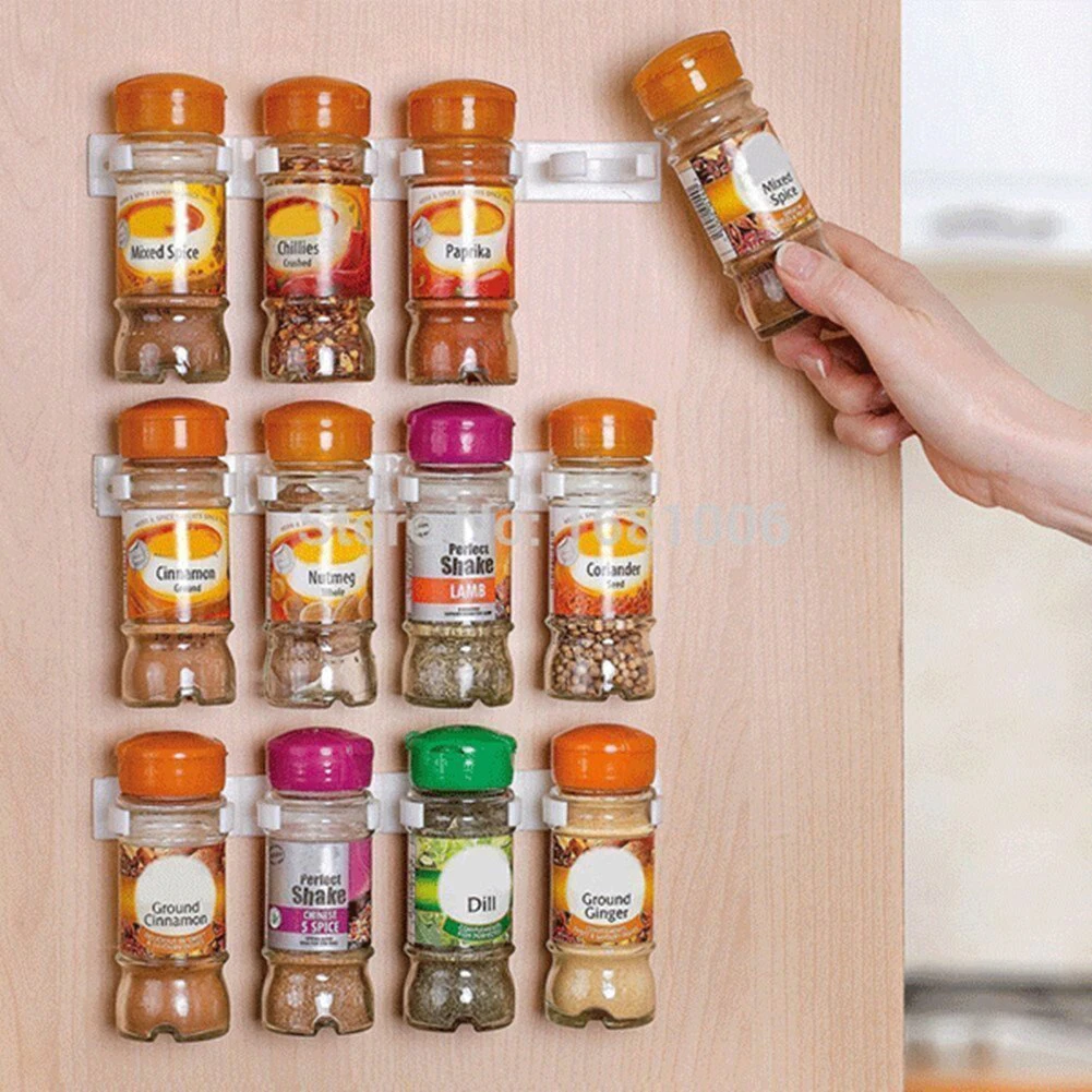 Wall Mount Spice Bottle Rack