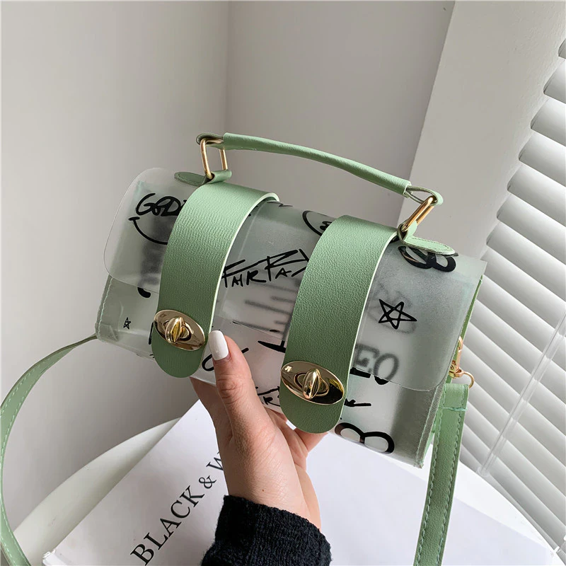 Transparent Graffiti Messenger Bag