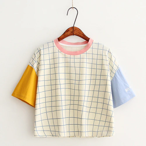 Women's Loose Pattern Crop Tee