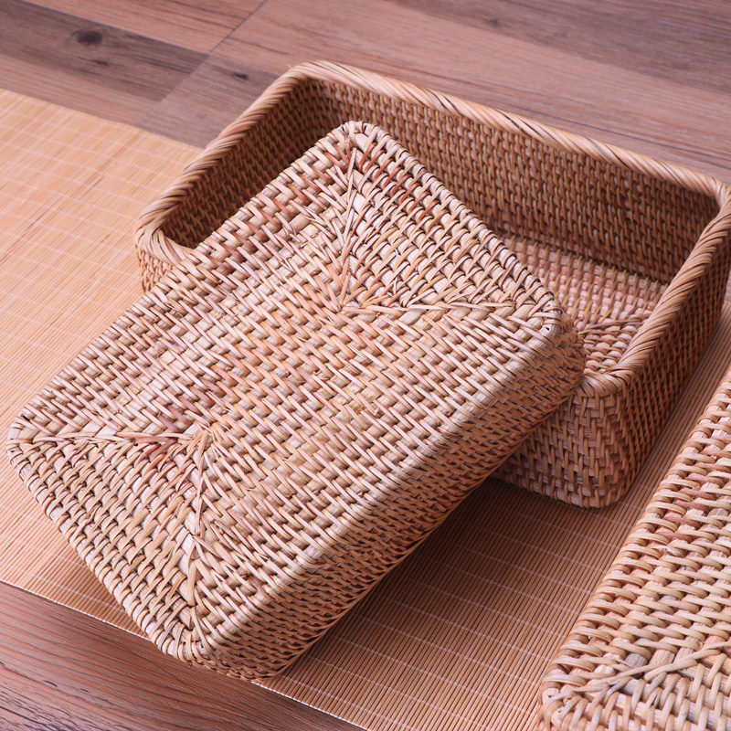 Handmade Natural Rattan Storage Basket