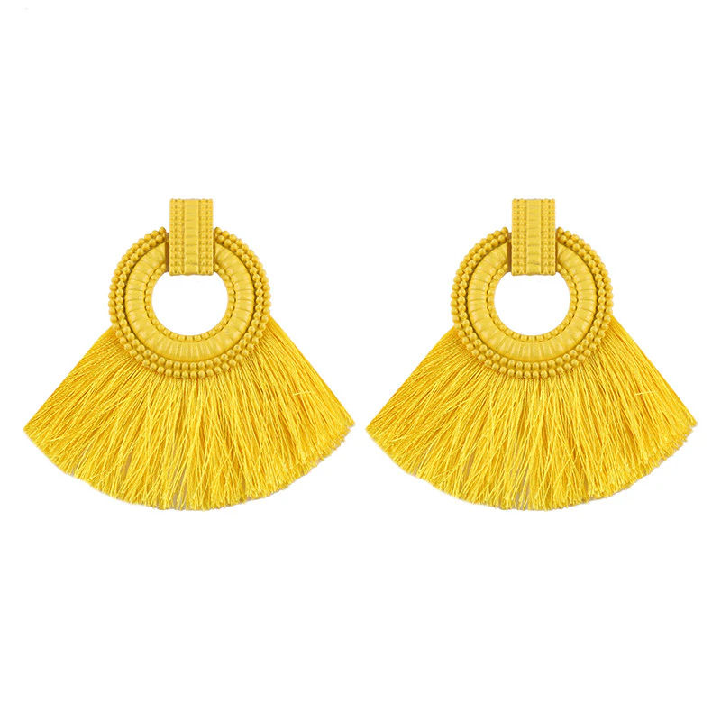 Fringe statement earrings