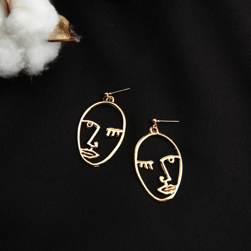Abstract Face Earrings