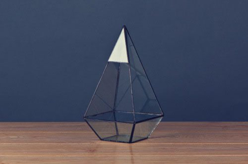Pyramid Tabletop Glass Terrarium Vase