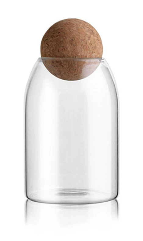 Cork Ball Lidded Storage Jar