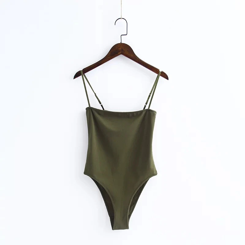 Backless Khaki Body Suit