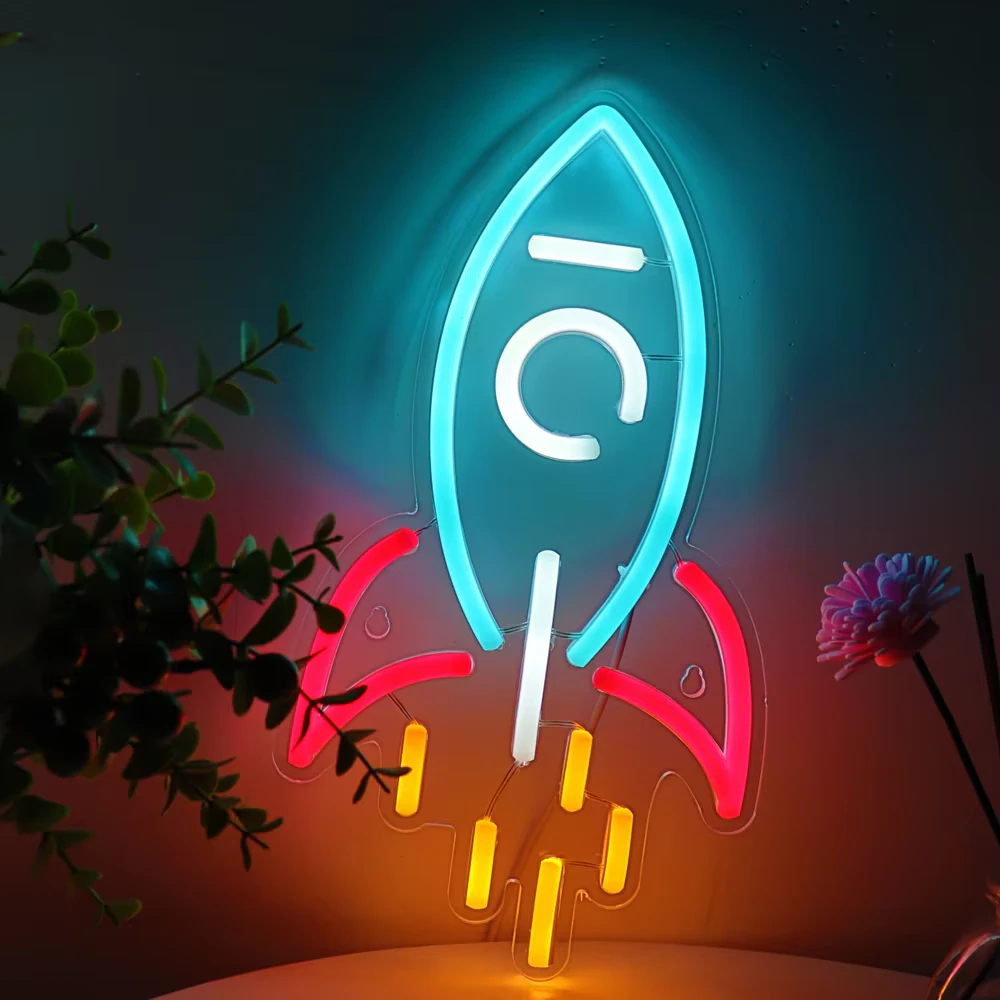 USB Rocket Neon Sign
