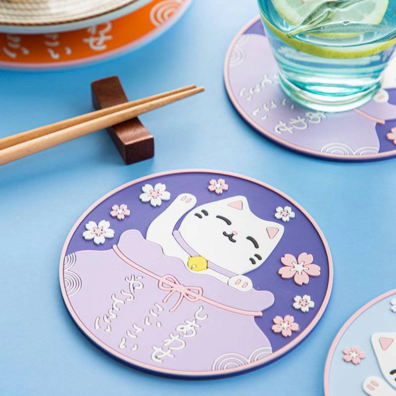 Cartoon Cat Coaster