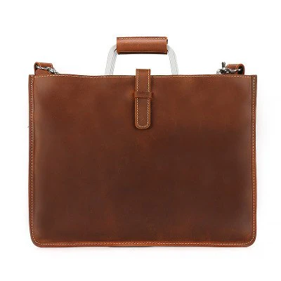 Genuine Leather Slim Briefcase