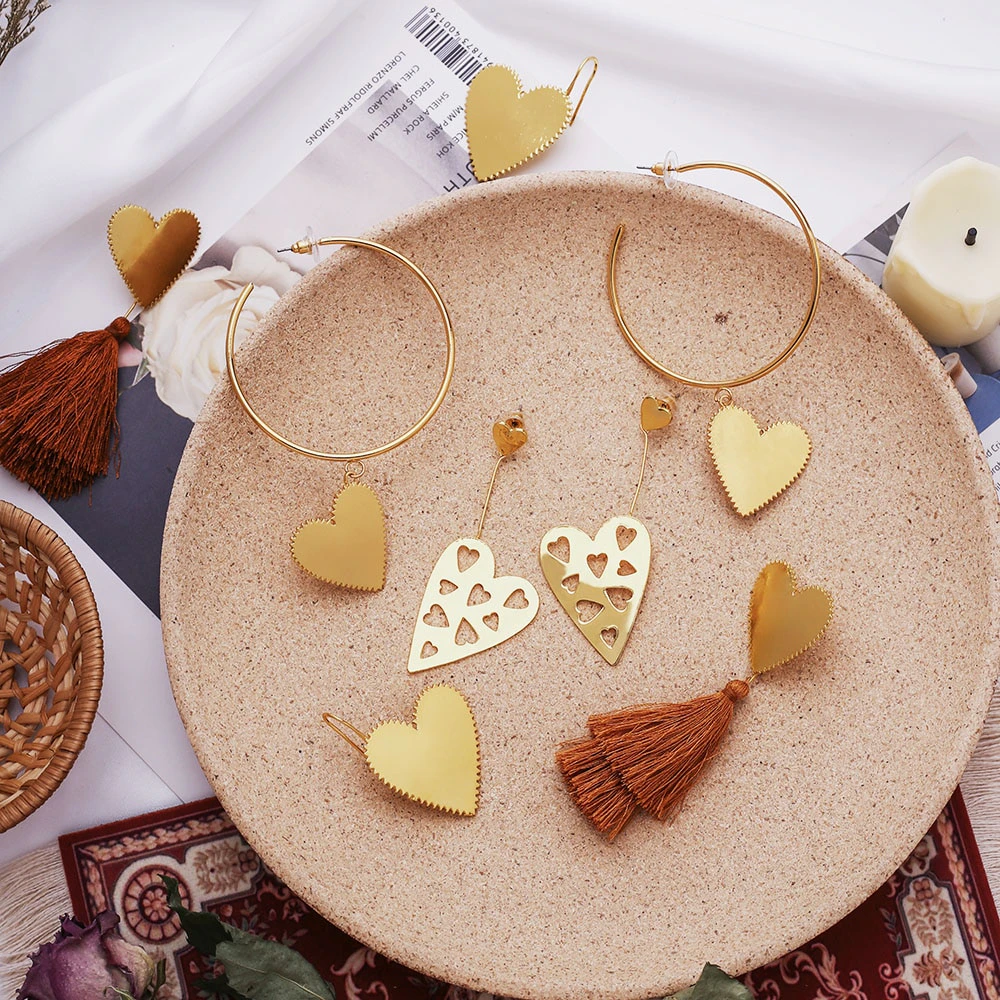 Gold Heart Earrings