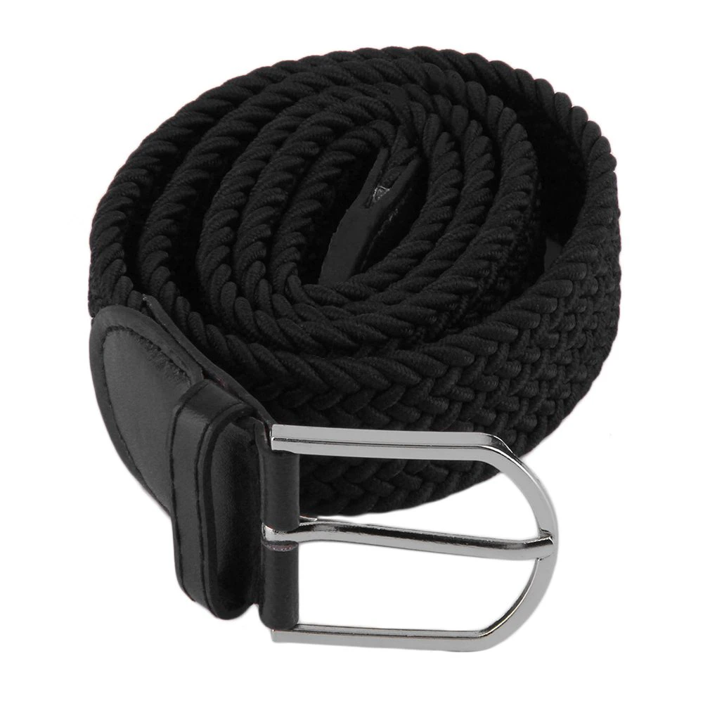 Mens Black Woven Belt
