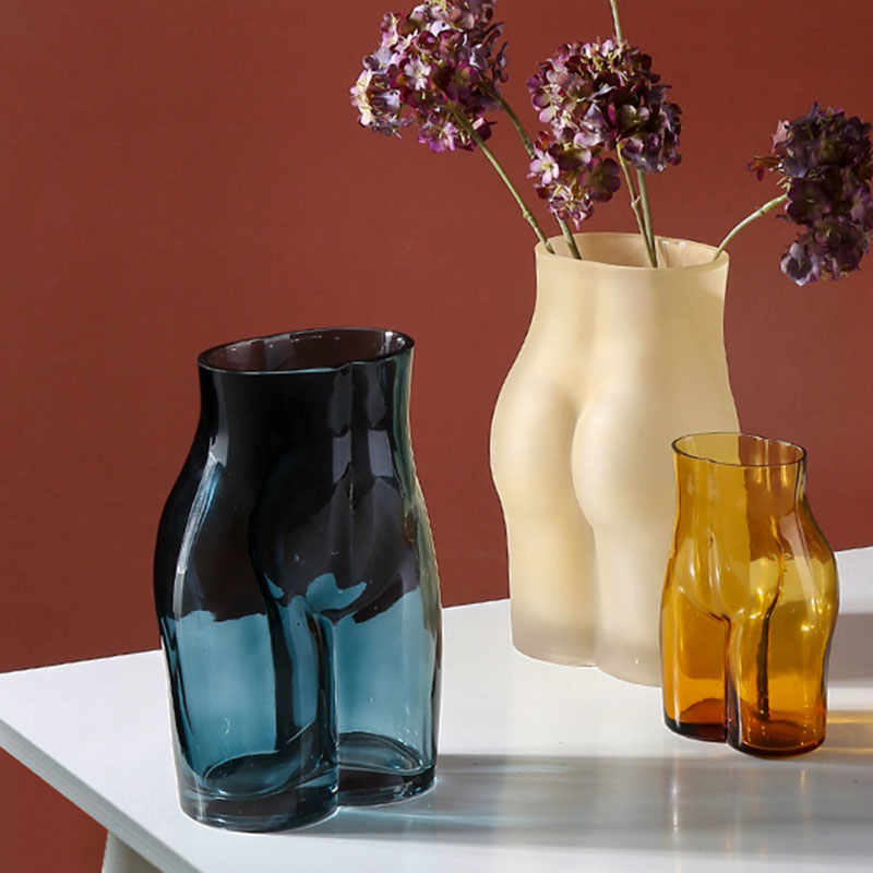 Coloured Glass Bust Vase