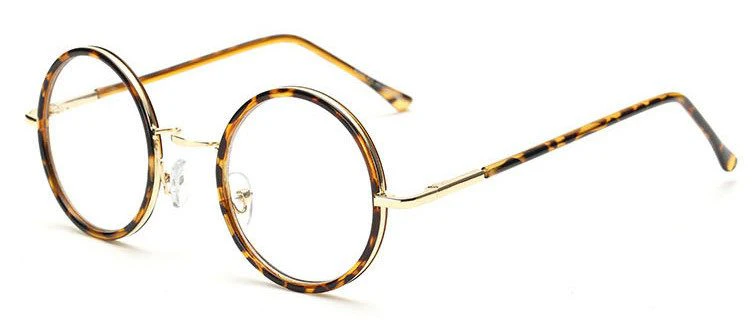 Women's Round Leopard Eyeglasses
