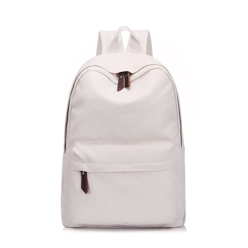 White Womens Leather Backpack