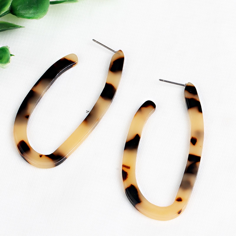 Blonde Tortoiseshell Hoop Earrings