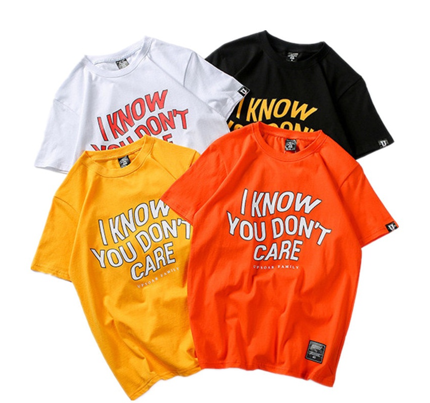 'Don't Care' Print Tee