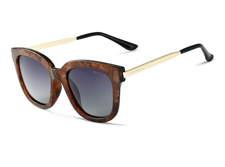 Brown Gold Cat Eye Sunglasses