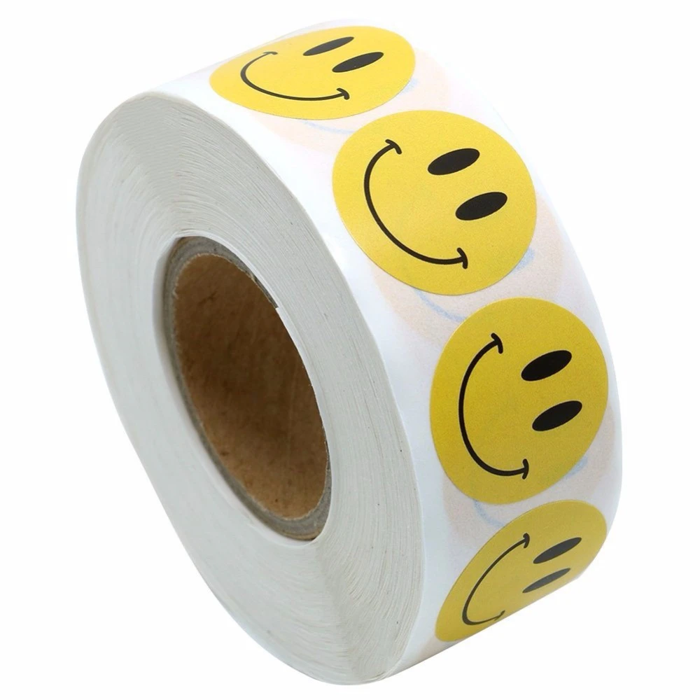 Yellow Smiley Stickers