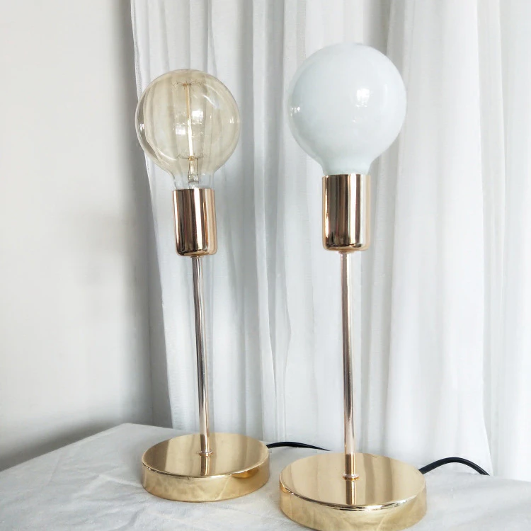 Rose Gold Side Table Lamp